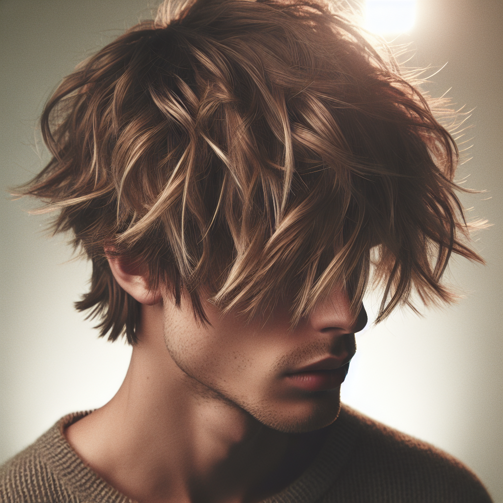 Short And Shaggy perm hair styled men